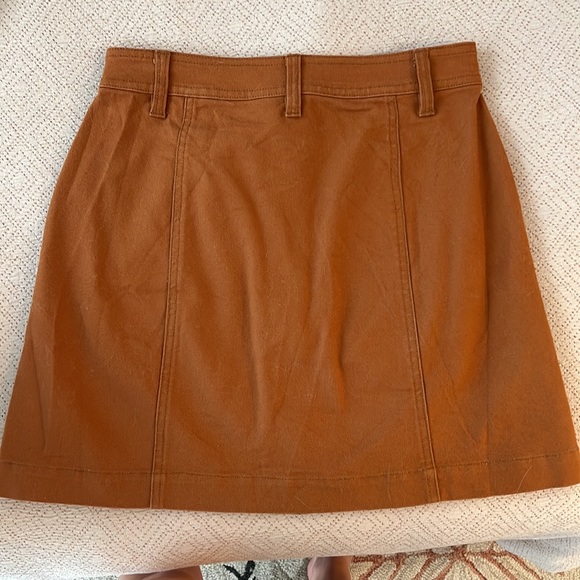 Madewell A Line Button Front Pocket Mini Skirt - Picture 5 of 5